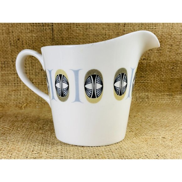 Coclough MCM Cream and Sugar Set Mid-century Geometric Pattern E568 - Picture 8 of 12